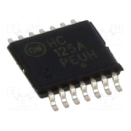 3 pcs x ONSEMI - MC74HC125ADTG - IC: digital, 3-state,buffer, Ch: 4, IN: 2, CMOS, SMD, TSSOP14, HC,