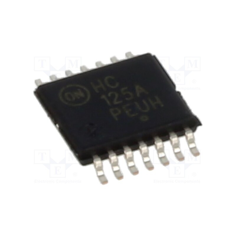 3 pcs x ONSEMI - MC74HC125ADTG - IC: digital, 3-state,buffer, Ch: 4, IN: 2, CMOS, SMD, TSSOP14, HC,