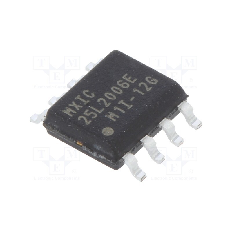 3 pcs x MACRONIX INTERNATIONAL - MX25L2006EM1I-12G/TUBE - IC: FLASH memory, 2MbFLASH, SPI, 86MHz, 2.7÷3.6V, SOP8, serial
