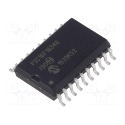 1 pcs x MICROCHIP TECHNOLOGY - PIC16F18346-I/SO - IC: PIC microcontroller, 28kB, 32MHz, 2.3÷5.5VDC, SMD, SO20, PIC16