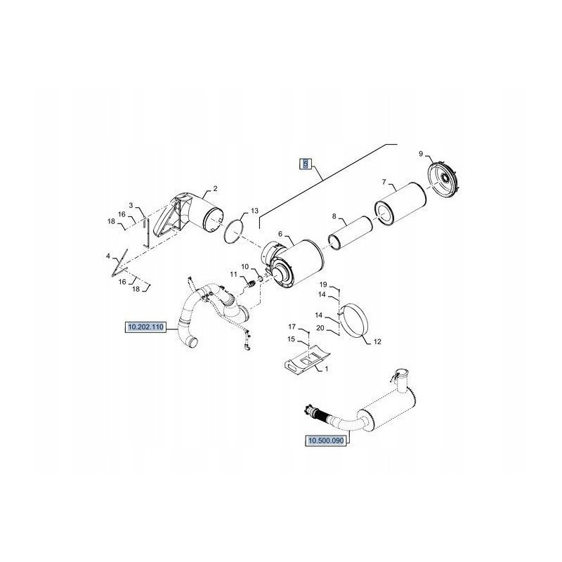Complete air filter New Holland CR FX TJ 845