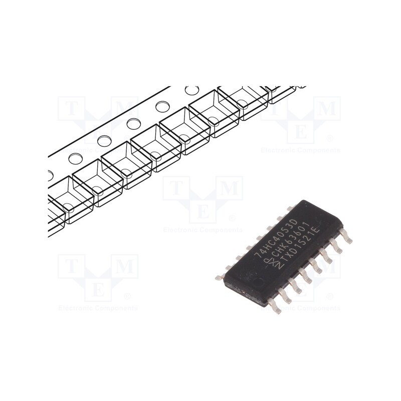 1 pcs x NEXPERIA - 74HC4053D,653 - IC: digital, analog,demultiplexer,multiplexer, CMOS, SMD, SO16, HC