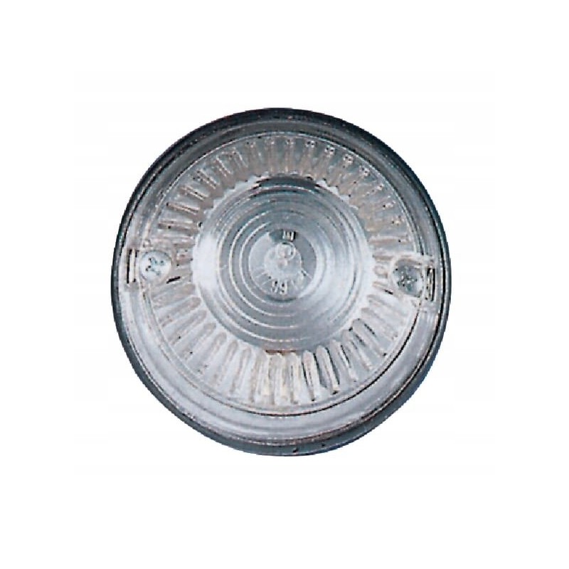 Round marker lamp 12v, white, screw-on, geka