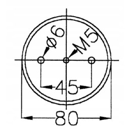 Round marker lamp 12v, white, screw-on, geka