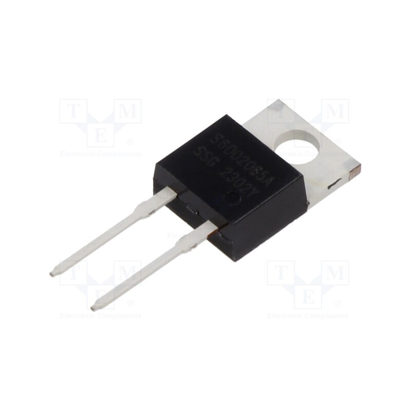 1 pcs x SMC DIODE SOLUTIONS - S6D02065A - Diode: Schottky rectifying, SiC, THT, 650V, 2A, 60W, TO220AC,