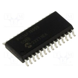 1 pcs x MICROCHIP TECHNOLOGY - PIC16F18055-E/SO - IC: PIC microcontroller, 14kB, 32MHz, 1.8÷5.5VDC, SMD, SOIC28,