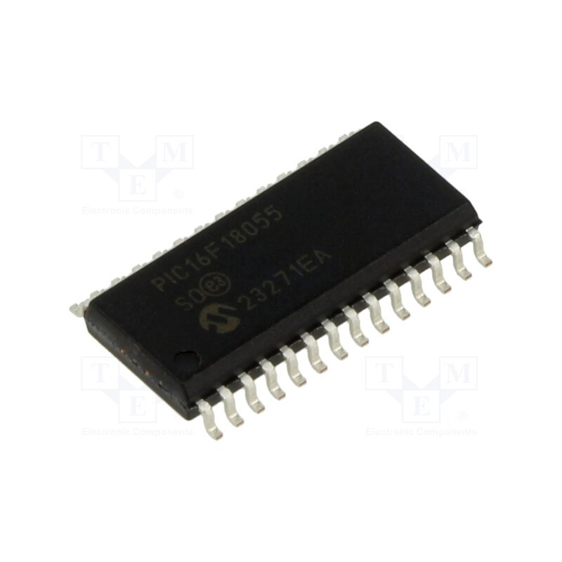 1 pcs x MICROCHIP TECHNOLOGY - PIC16F18055-E/SO - IC: PIC microcontroller, 14kB, 32MHz, 1.8÷5.5VDC, SMD, SOIC28,