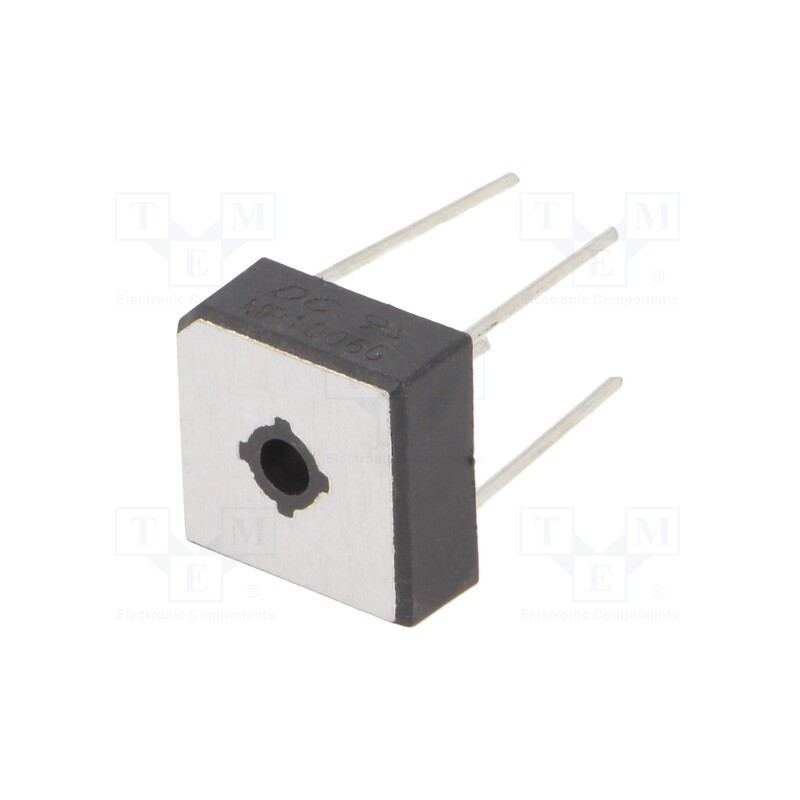 1 pcs x DC COMPONENTS - MP1006G - Bridge rectifier: single-phase, Urmax: 600V, If: 10A, Ifsm: 240A