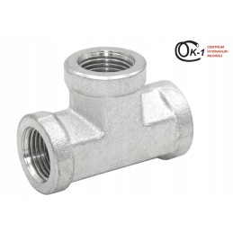 Hydraulic tee connector 3x BSP 1 4 internal