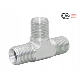 Hydraulic tee connector 3x BSP 3 4