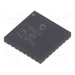 1 pcs x MICROCHIP TECHNOLOGY - PIC16F18854-I/ML - IC: PIC microcontroller, 7kB, 32MHz, 2.3÷5.5VDC, SMD, QFN28, PIC16