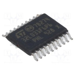 1 pcs x STMicroelectronics - STM32L031F6P6 - IC: ARM microcontroller, 32MHz, TSSOP20, 1.8÷3.6VDC, -40÷85°C