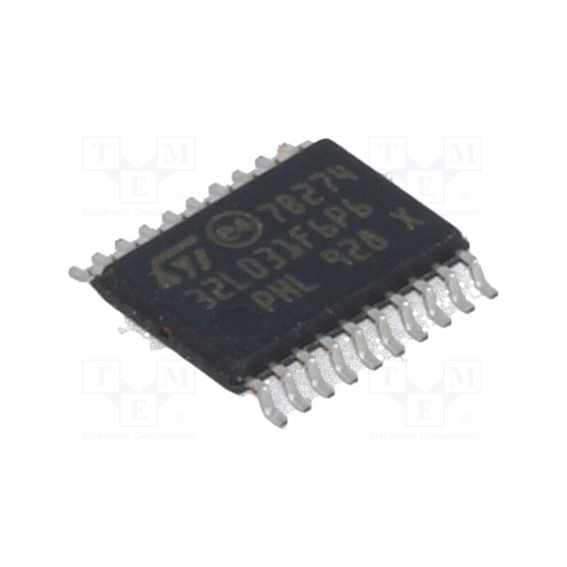 1 pcs x STMicroelectronics - STM32L031F6P6 - IC: ARM microcontroller, 32MHz, TSSOP20, 1.8÷3.6VDC, -40÷85°C