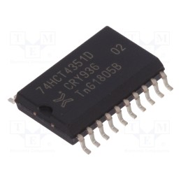 3 pcs x NEXPERIA - 74HCT4351D,112 - IC: digital, demultiplexer,multiplexer,latch, Ch: 8, CMOS,TTL, SMD