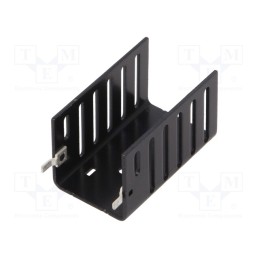 1 pcs x Advanced Thermal Solutions - ATS-PCB1048 - Heatsink: extruded, U, TO220, black, L: 42.6mm, W: 25mm, H: 25mm, 8°C/W