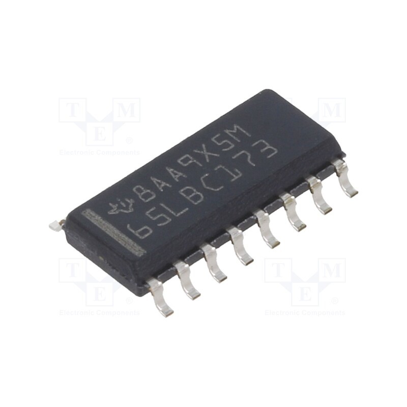 1 pcs x TEXAS INSTRUMENTS - SN65LBC173D - IC: interface, transceiver, RS422,RS423,RS485, 10Mbps, SO16