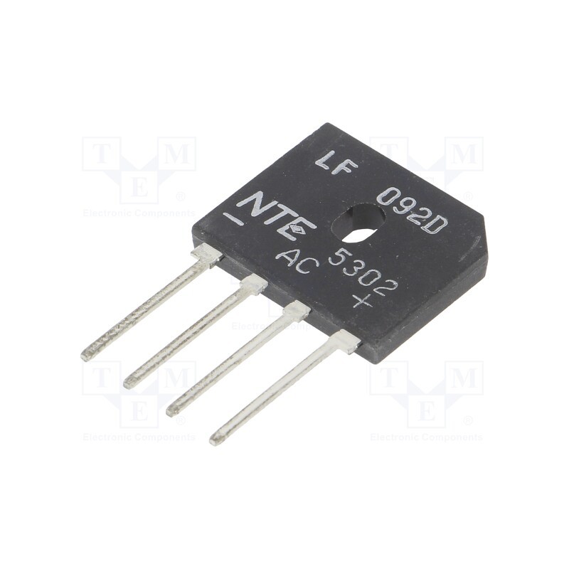 1 pcs x NTE Electronics - NTE5302 - Bridge rectifier: single-phase, Urmax: 800V, If: 8A, Ifsm: 200A