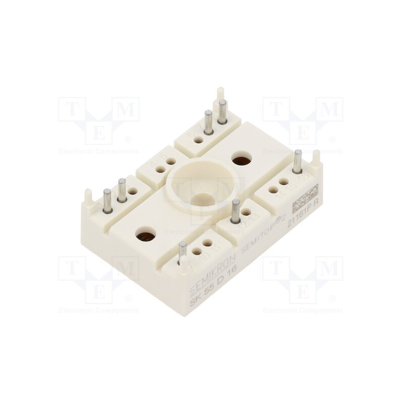 1 pcs x SEMIKRON DANFOSS - SK 55 D 16 24910790 - Bridge rectifier: three-phase, Urmax: 1.6kV, If: 55A, Ifsm: 200A
