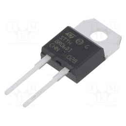 1 pcs x STMicroelectronics - STTH8R06DIRG - Diode: rectifying, THT, 600V, 8A, , Ifsm: 80A, TO220ACIns, 25ns