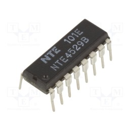 1 pcs x NTE Electronics - NTE4529B - IC: analog switch, bidirectional,data selector, Ch: 8, DIP16, CMOS