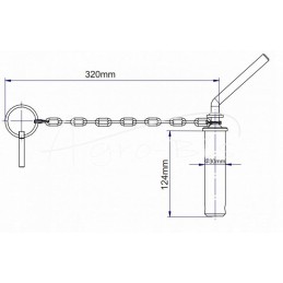 Long upper hitch pin 3027005m91 ursus c 3