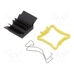 1 pcs x Advanced Thermal Solutions - ATS-51170D-C1-R0 - Heatsink: extruded, grilled, BGA, black, L: 17mm, W: 17mm, H: 9.5mm