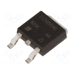 1 pcs x VISHAY - SIHD2N80AE-GE3 - Transistor: N-MOSFET, unipolar, 800V, 1.8A, Idm: 3.6A, 62.5W