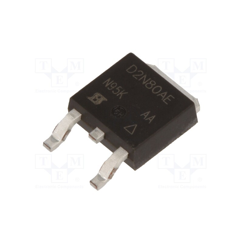 1 pcs x VISHAY - SIHD2N80AE-GE3 - Transistor: N-MOSFET, unipolar, 800V, 1.8A, Idm: 3.6A, 62.5W
