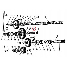Upper intermediate wheel axle Ursus C 360 Zetor