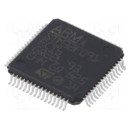 1 pcs x STMicroelectronics - STM32F091RCT6 - IC: ARM microcontroller, 48MHz, LQFP64, 2÷3.6VDC, -40÷85°C