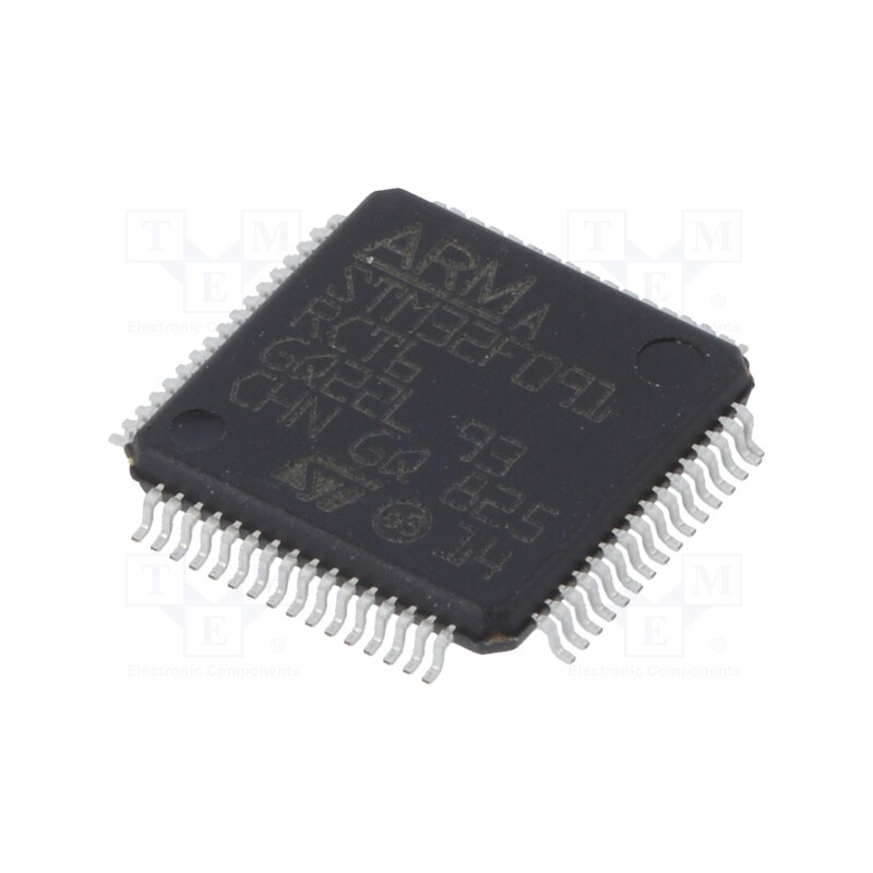 1 pcs x STMicroelectronics - STM32F091RCT6 - IC: ARM microcontroller, 48MHz, LQFP64, 2÷3.6VDC, -40÷85°C
