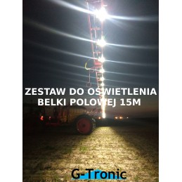 Individual lighting for sprayer boom nozzles 15