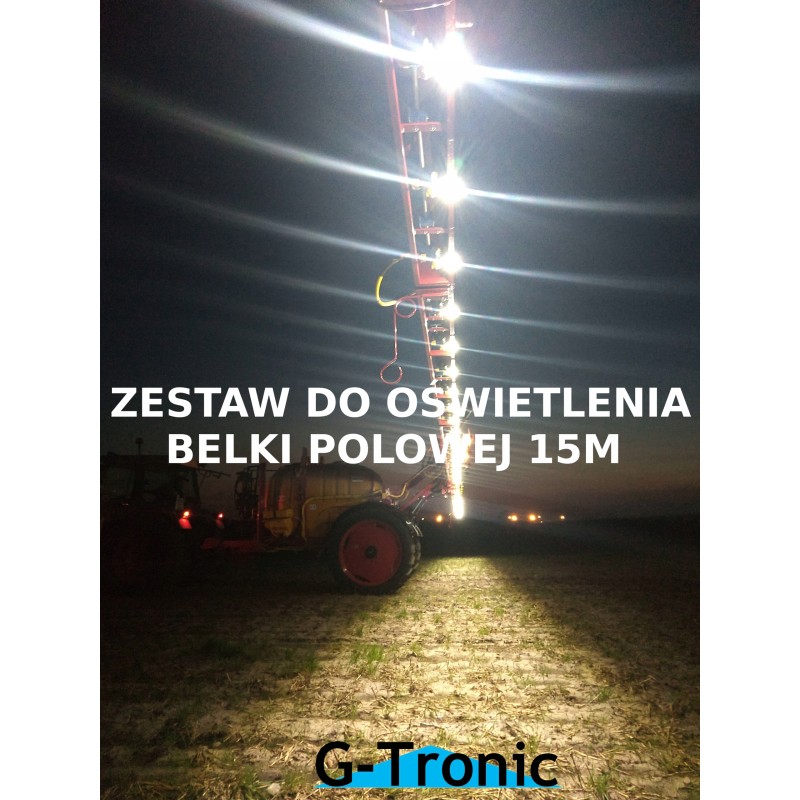 Individual lighting for sprayer boom nozzles 15