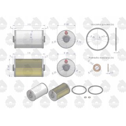 Fuel filter ursus c 330 c 360 c 385 original set