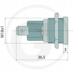Steel socket 1 pin Erich Jaeger