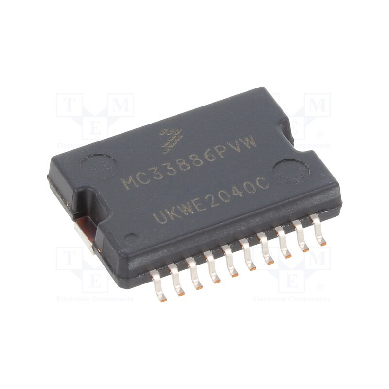 1 pcs x NXP - MC33886PVW - IC: driver, H-bridge, motor controller, HSOP20, 5A, Ch: 2, 5÷40VDC