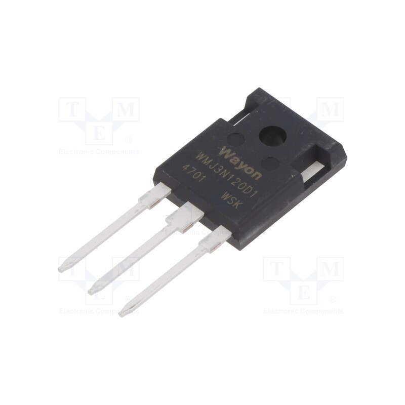 1 pcs x WAYON - WMJ3N120D1 - Transistor: N-MOSFET, WMOS™ D1, unipolar, 1.2kV, 3A, Idm: 12A