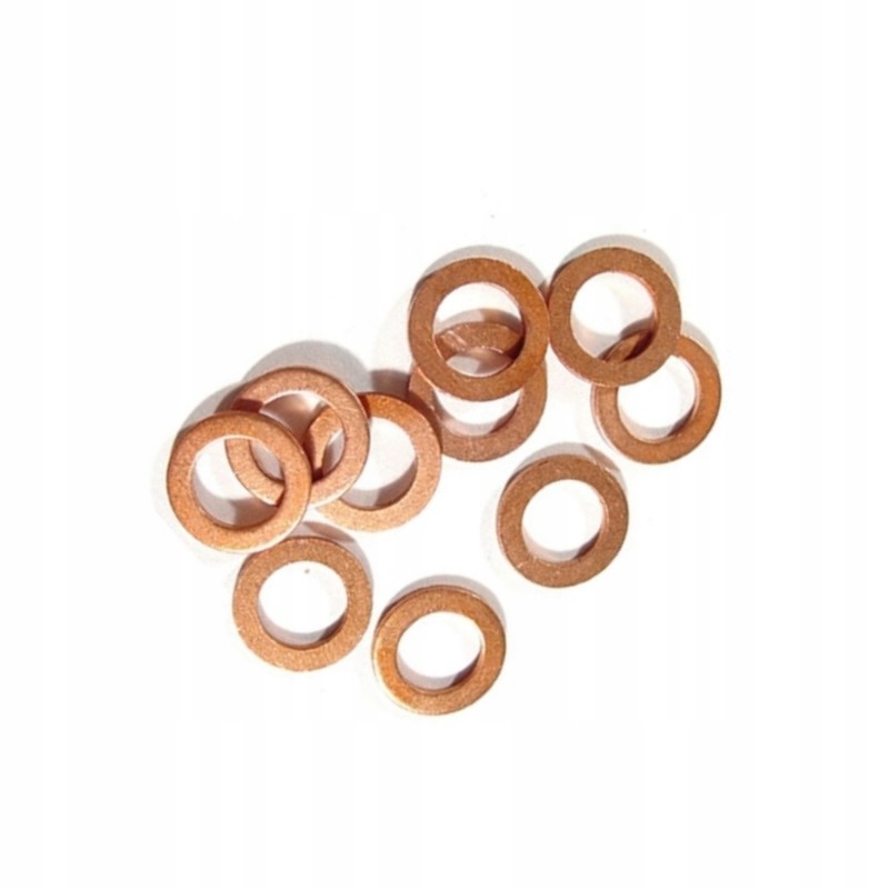 Copper seal washer, diameter 8mm, 10 pcs