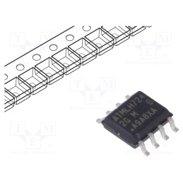 1 pcs x MICROCHIP TECHNOLOGY - AT24CM01-SSHM-B - IC: EEPROM memory, 1MbEEPROM, I2C, 128kx8bit, 1.7÷5.5V, 1MHz, SO8