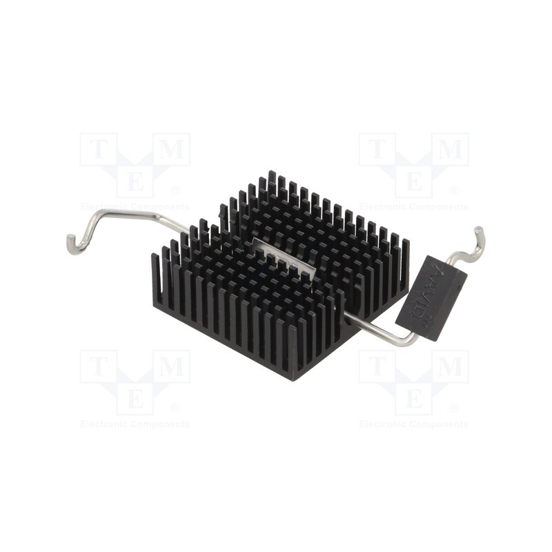 1 pcs x BOYD CORP - 374324B60023G - Heatsink: extruded, grilled, BGA,FPGA, black, L: 27mm, W: 27mm