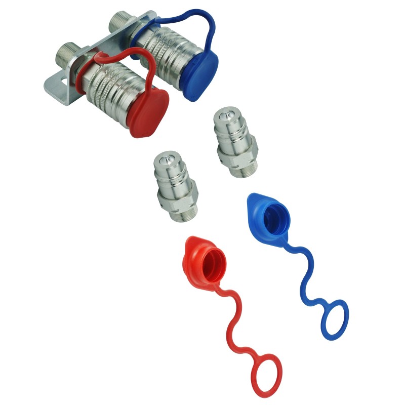 2x quick connector socket euro plug 22 bracket