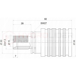 2x quick connector socket euro plug 22 bracket