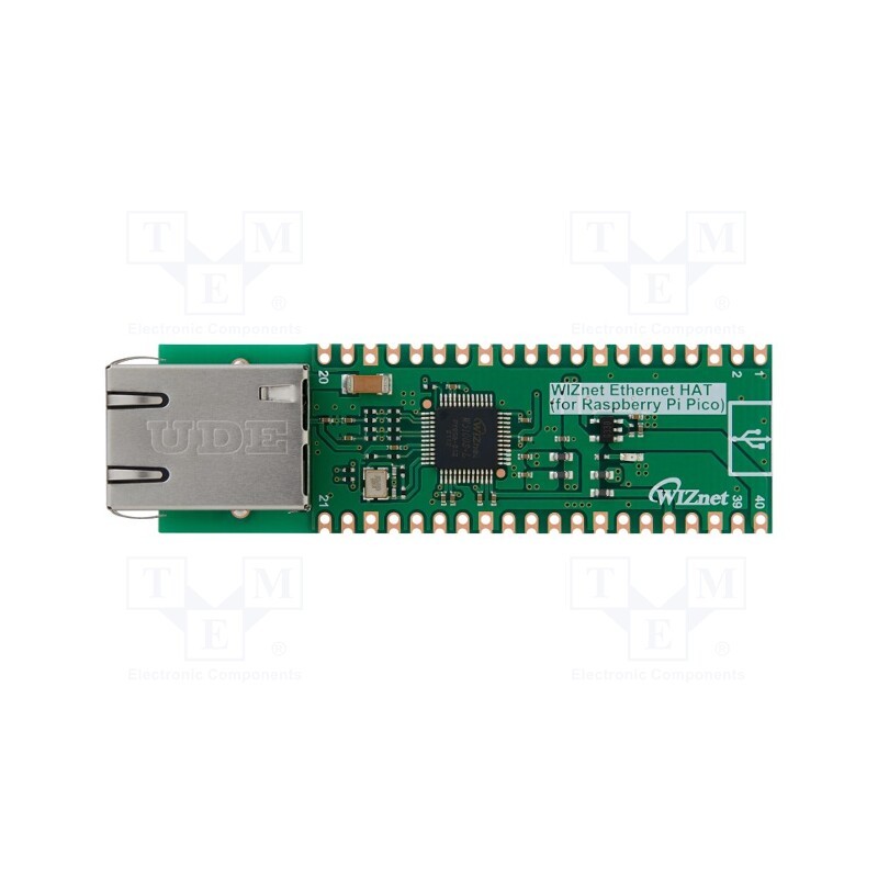 1 pcs x WIZNET - WIZNET-ETHERNET-HAT - Expansion board, 20pin x2,RJ45, Ethernet,SPI, 21x68x18mm