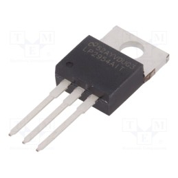 1 pcs x TEXAS INSTRUMENTS - LP2954AIT/NOPB - IC: voltage regulator, LDO,fixed, 5V, 0.25A, TO220, THT, , Ch: 1