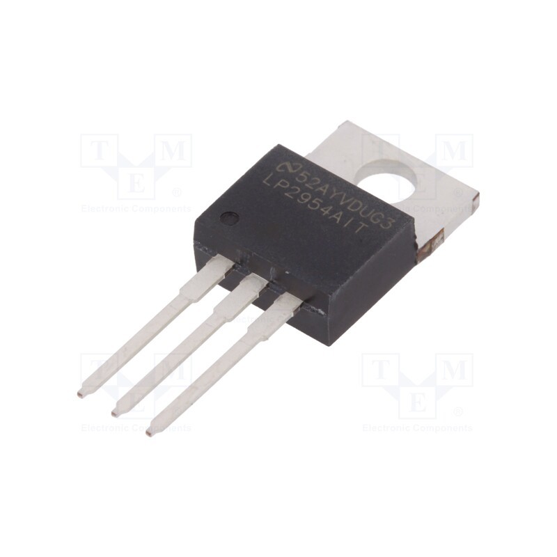 1 pcs x TEXAS INSTRUMENTS - LP2954AIT/NOPB - IC: voltage regulator, LDO,fixed, 5V, 0.25A, TO220, THT, , Ch: 1