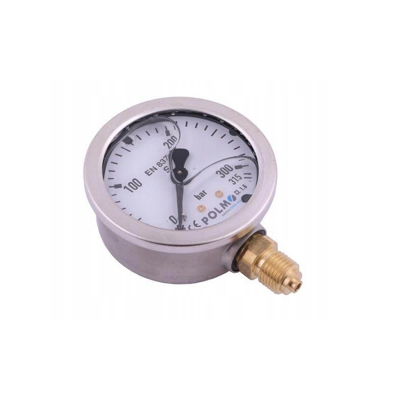 Glycerine manometer m63 0 315 bar bottom connection