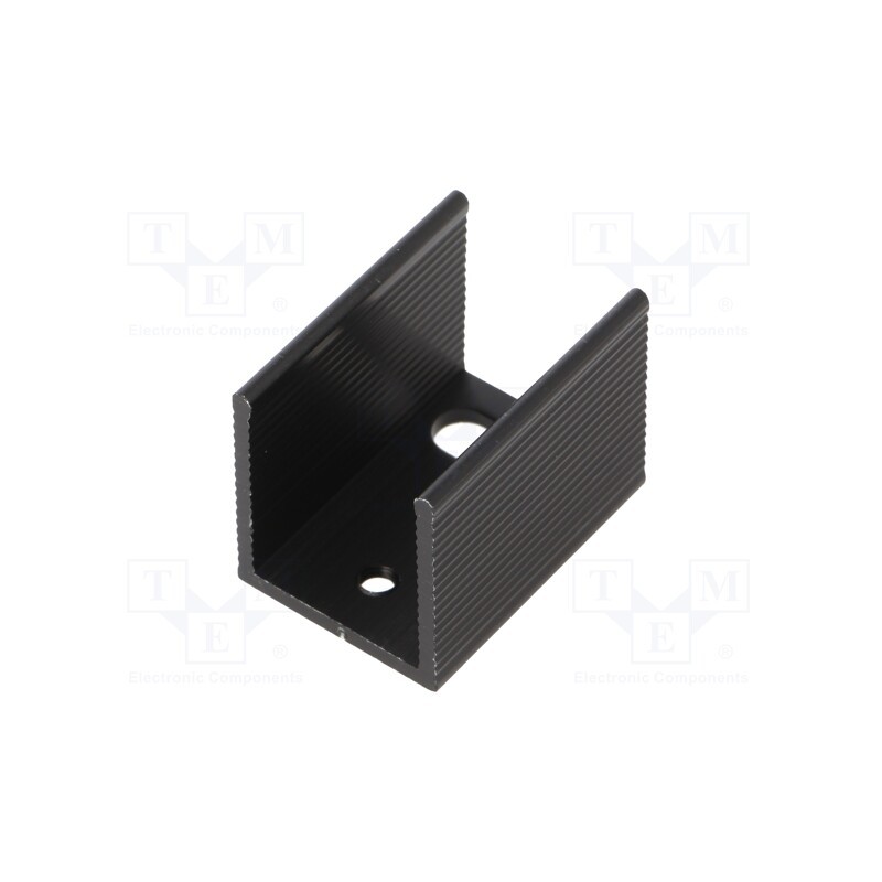 1 pcs x ALUTRONIC - PR18/25/SE - Heatsink: extruded, U, TO220, black, L: 25mm, W: 18mm, H: 20mm, 17K/W