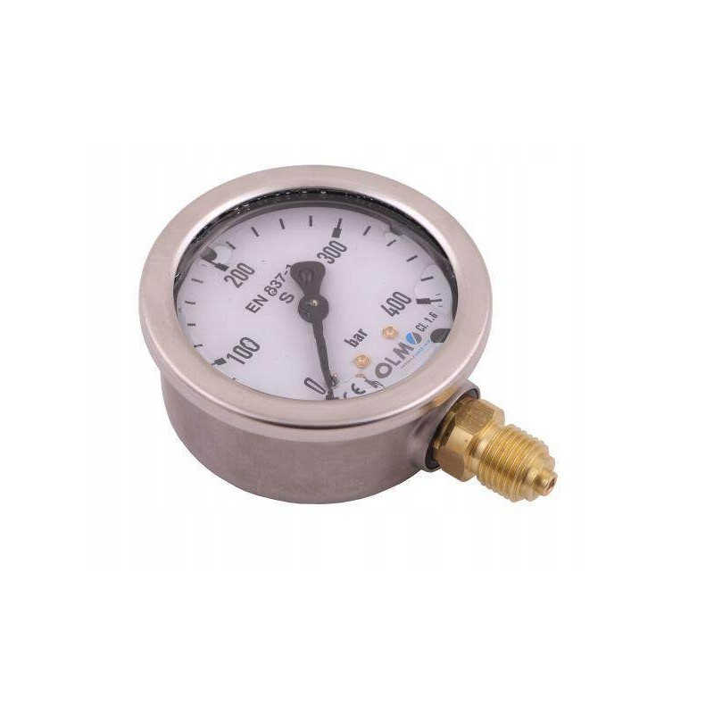 Glycerin manometer m63 0 400 bar bottom connection