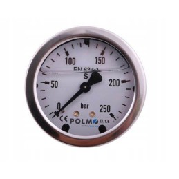 Glycerin manometer m63 0 250 bar rear connection