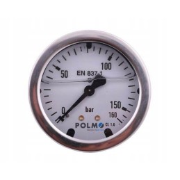 Glycerine manometer m63 0 160 bar rear connection